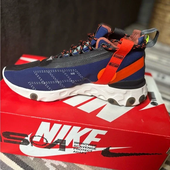 Nike React Runner Mid WR ISPA in Blue and Orange